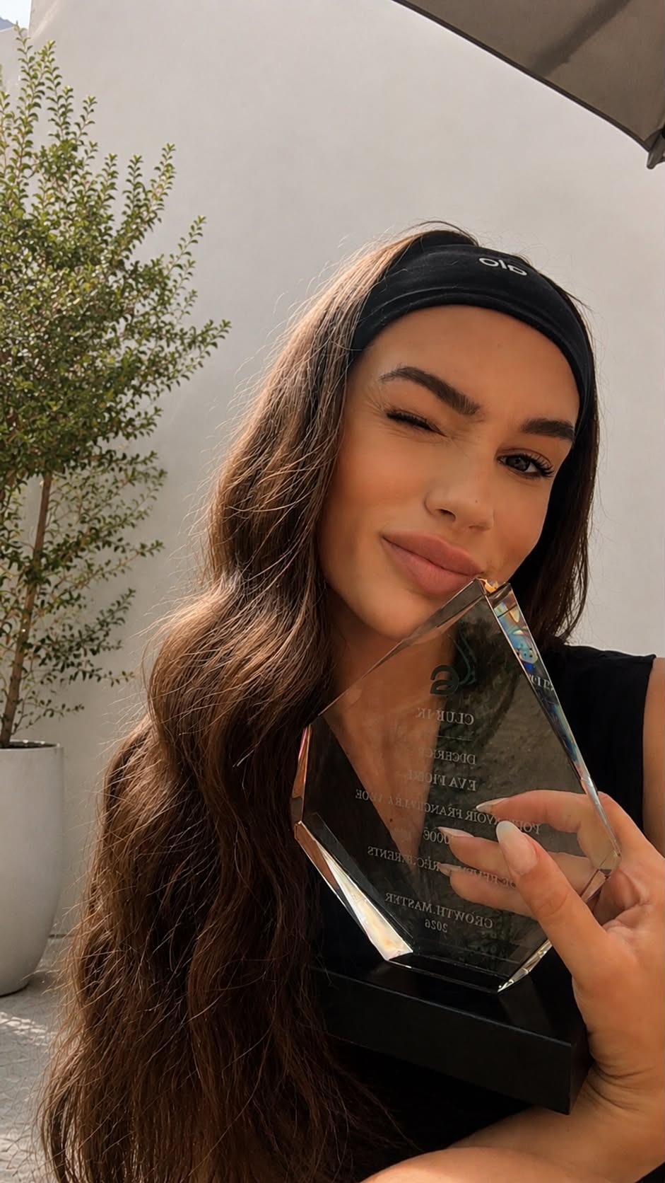 Clara avec son award Growth Master